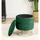 Akord Pouf Elza Samt 37 x 42 cm Grün