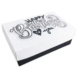 Buntbox Geburtstag L Geschenkboxen-Set weiß, 2 St.