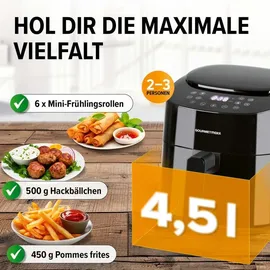 GOURMETmaxx Heißluft-Fritteuse Digital 4,5l 1400W
