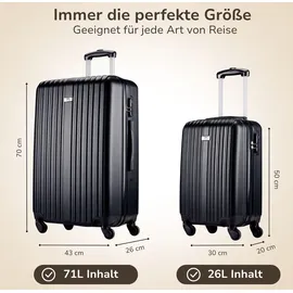 Slazenger Koffer-Set 2-tlg. schwarz