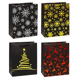 12 TSI Geschenktaschen PREMIUM Weihnachten Motiv sortiert 26,0 x 32,0 cm