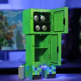 Ukonic Minikühlschrank - Minecraft Creeper Cooler - leise 8 L Fassungsvermögen mit ambiente Licht - 220 V / 12 V - Kühlbox