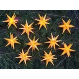 GURU-SHOP Sternenkette, Lichterkette mit 10x LED Adventsstern, Außenstern, Weihnachtsste