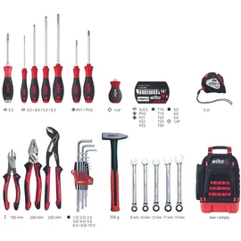 Wiha Mechaniker Werkzeugrucksack 41-tlg. schwarz/rot 38,5 x 26,0 x 53,0 cm