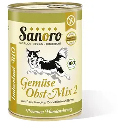 Sanoro BIO Gemüse-Obst-Mix 2 mit Bio-Reis 12x400g