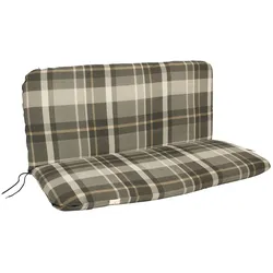 DEGAMO Auflage SEATTLE für Bank 2-sitzer, grau/beige kariert