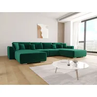 Ecksofa mit Schlaffunktion GUSTO U Monolith 37 - Grün