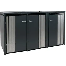 Proregal Mülltonnenverkleidung 122 x 200 x 84 cm anthrazit