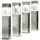 EZSolar Wegeleuchte Edelstahl, Glas 39,7 cm 4er Set Silber