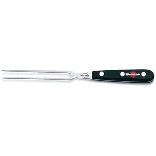 Friedr. Dick F. DICK Wurstgabel, Fleischgabel I Gabel 15 cm bis zum Griff, rostfrei, wasserfest, hygienisch, Ideal für die Theke, Braten, Fleisch, Fisch I 91017152, Chromstahl, Schwarz