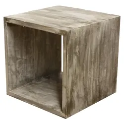 Kubus alt - Holz 35*35*35 cm Schwarz