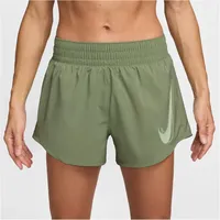 Nike One Swoosh Dri-FIT Mid-Waist Laufshorts Damen - oil