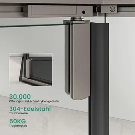 mai & mai Fünfeckdusche 100x100 cm mit Drehtür Duschkabine Eckdusche 8mm Esg-sicherheitsglas Nano-beschichtung Duschabtrennung Ravenna68k-plus