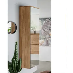 Spiegelschrank Garderobe aus Asteiche Massivholz 165 cm hoch