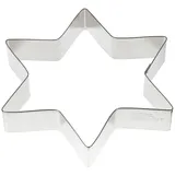 Städter 050082 Ausstechform -Stern, Weißblech, Durchmesser 18 cm, Silber, 18 x 18 x 3 cm