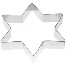 Städter 050082 Ausstechform -Stern, Weißblech, Durchmesser 18 cm, Silber, 18 x 18 x 3 cm