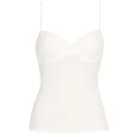 Hanro Unterhemd im 2-in-1-Look Modell 'Allure'- wattiert, Weiss, 70A