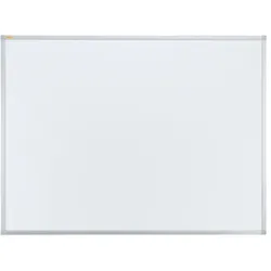 FRANKEN Whiteboard 150 x 100 cm, Schreibtafel X-tra!Line, emailliert, magnetisch, beschreibbar, trocken abwischbar, mit Aluminiumrahmen, Magnettafel