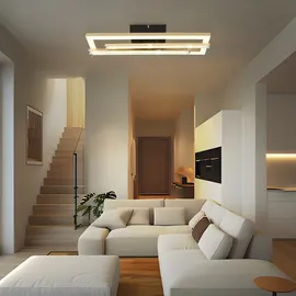 GLOBO Deckenleuchte Designlampe Wohnzimmerleuchte LED beweglich Kristalle gold schwarz