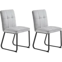 byLIVING Esszimmerstuhl Talea 2er Set, Bezug hellgrau, schwarz