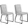 byLIVING Esszimmerstuhl Talea 2er Set, Bezug hellgrau, schwarz