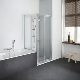 Koralle TwiggyTop Trennwand für Schiebetür rechts 75 x 160 cm silber matt/transparent V410507516A21