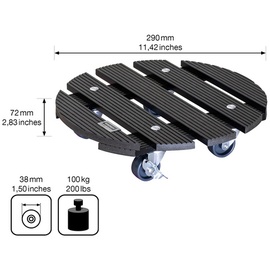 Wagner Multi Pflanzenroller WPC Anthrazit rund Ø 29 cm FSC®