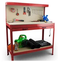 BITUXX Werktisch Metall 115 x 55 x 140 cm Rot