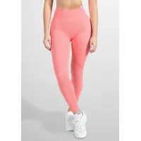 SMILODOX Leggings Amaze Ripp Koralle korallenrosa M