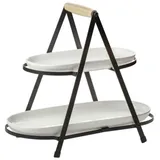 Ladelle 2-stöckige Etagere Serve & Share Eisen Schwarz