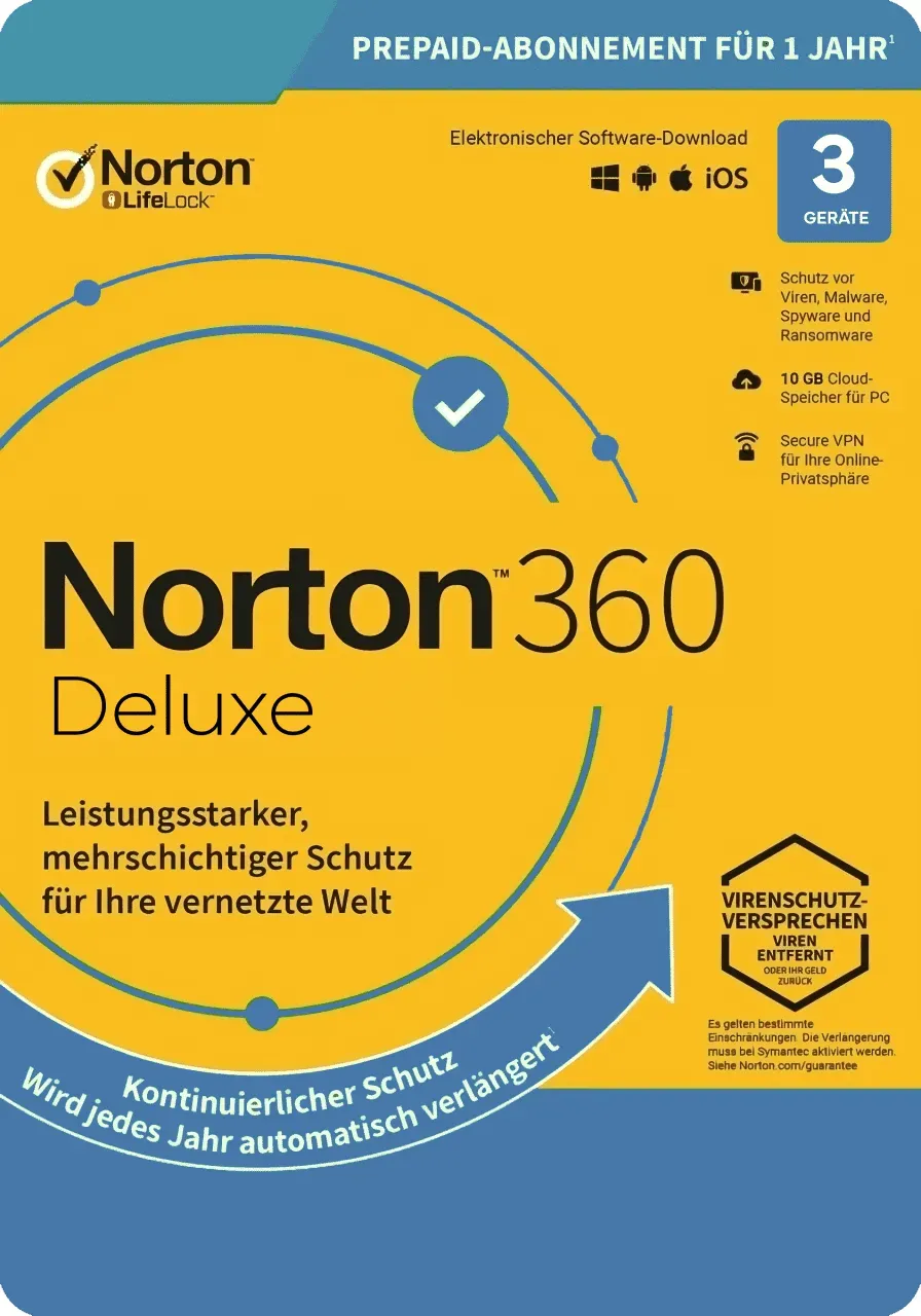 Norton 360 Deluxe, 25 GB Cloud-Backup