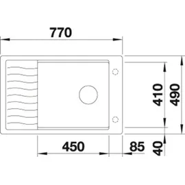 Blanco Elon XL 6 S-F cafe + Excenterbetätigung + InFino
