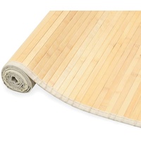 Festnight Bambusteppich für Bad und Wohnzimmer 120 x 180 cm Natur | Bambus Teppich Bambusmatte mit rutschfeste Unterseite
