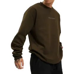 Sixth June Youth Culture Herren Rundhals-Pullover mit ""Built the Future""-Rückenprint Sweater 23332 Khaki - S