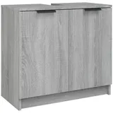 vidaXL Badschrank Grau Sonoma 64,5x33,5x59 cm Holzwerkstoff