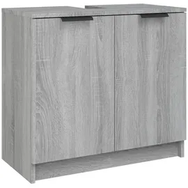 vidaXL Badschrank Grau Sonoma 64,5x33,5x59 cm Holzwerkstoff