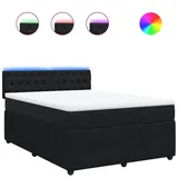vidaXL Boxspringbett 160 x 200 cm Schwarz