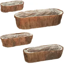Relaxdays Blumenkasten 21 x 17 x 59 cm Braun