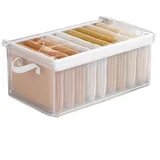CashMuch Aufbewahrungsbox für Kleiderschrank-Organisation, mehrlagiger Stoffkorb für Kleidung und Hosen, faltbarer Schrankkorb, 47 x 28 x 20 cm, Weiß