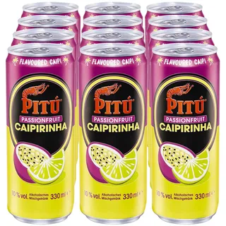 Pitu Caipirinha Passionfruit 10,0 % vol 0,33 Liter Dose, 12er Pack