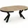 WFL GROUP Runder Ausziehbarer Esstisch 120 x 76 cm braun