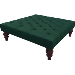 Hocker HOME AFFAIRE "Duc", grün, B:90cm H:35cm T:90cm, Samtoptik (100% Polyester), Samtoptik (100% Polyester), Luxus-Microfaser Lederoptik (100% Polyester), Hocker, hochwertige Knopfheftung im Rücken, Samtoptik mit changierender Optik