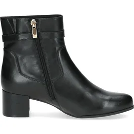 CAPRICE Damen Stiefeletten aus Leder mit Blockabsatz, Schwarz (Black Nappa), 36 EU