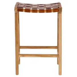 Kave Home Barhocker Calixta Leder Braun