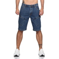 EloModa Regular-fit-Jeans Herren 3/4 kurze-Hose Jeans Short Bermuda Capri; 32 34 36 38 40 42 (1-tlg) blau 36