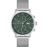 Lacoste Multifunktionsuhr REPLAY, Quarzuhr, Armbanduhr, Herrenuhr, Datum, Edelstahlarmband silberfarben