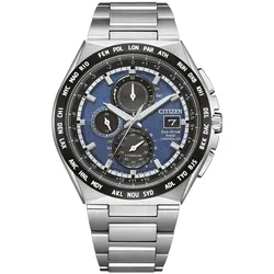 Funkchronograph CITIZEN, silber (titansilberfarben, blau), Armbanduhren, Herren, Armbanduhr, Solar, Herrenuhr, analog, Perpetual Kalender