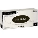 Maimed MaiMed® Nitril Black Einmalhandschuhe, Nitril, Puderfreie Einweghandschuhe mit mikrogerauten Fingerspitzen, unsteril, 1 Packung = 100 Stück, Größe S