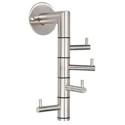 Garderoben-Haken,Hydra,mit drehbarem Haken,H208mm,edelstahl