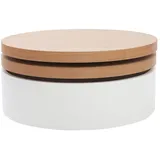 miliboo Couchtisch Weiß/Braun Holz 0 x 0 cm